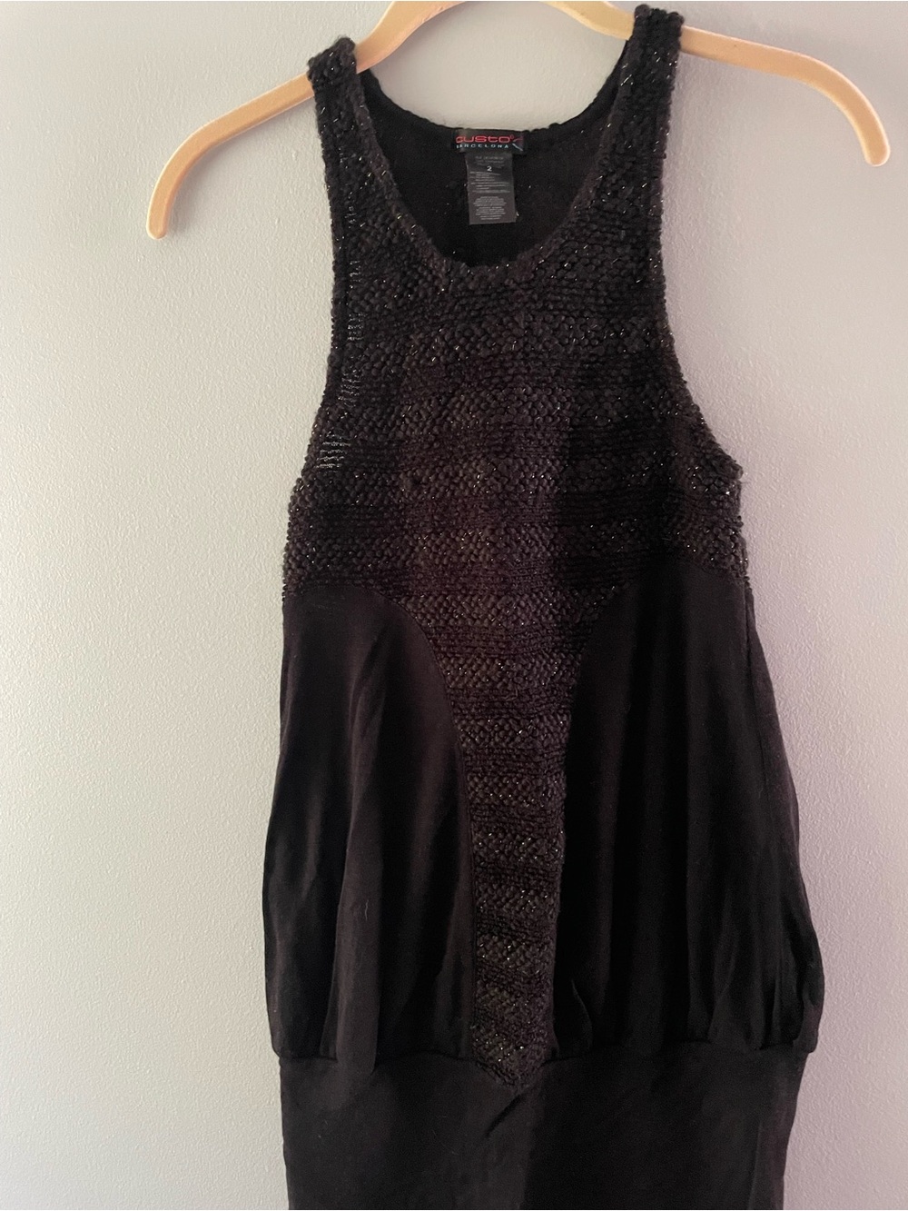 Vintage Y2K Custo Barcelona Black Knit minidress